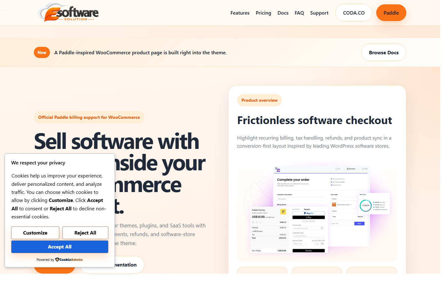 Dedicated plugin pages